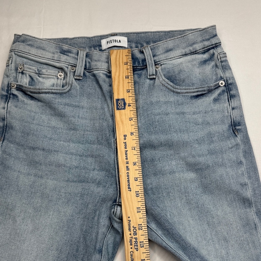 pistola Pale Blue Straight Leg Jeans size 28 denim pants light wash stretchy - Picture 3 of 9